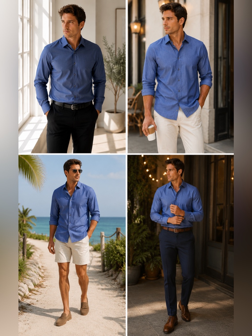 Bloomingdale’s‎ Men’s Blue Dress Shirt 16.5 32/33 Tailored Cotton